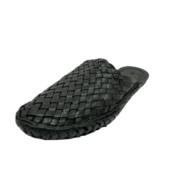 Black Bantu Jali Kolhapuri Chappal for Men